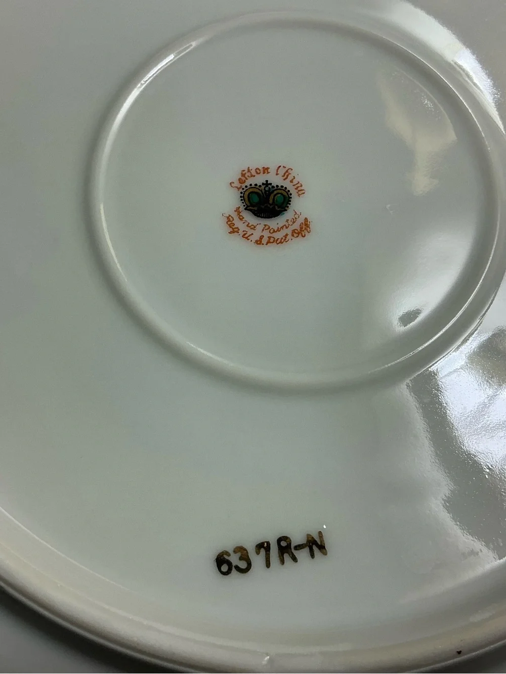 Vintage Lefton China Rose Chintz Snack Plates-Set of 6 (Pattern # 637R)